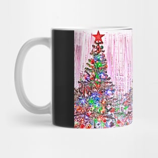 Christmas Trees in Pencil Effect Mug